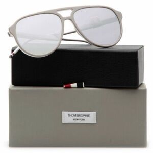 Thom Browne White Aviator Sunglasses